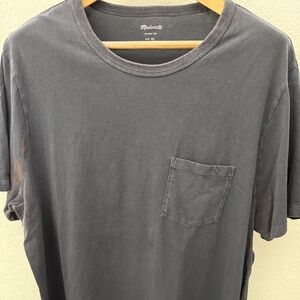 Madewell Garment-Dyed Allday Crewneck Pocket Tee - Navy Blue